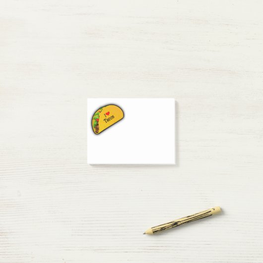 Ik hou van Tacos Post-it® Notes (Op bureau)