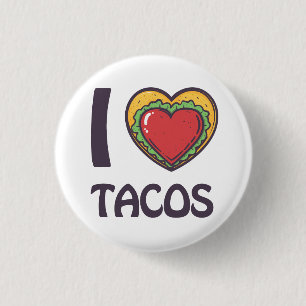 Ik hou van Tacos Ronde Button 3,2 Cm