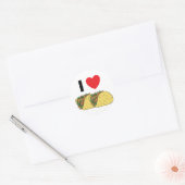 Ik hou van Tacos Ronde Sticker (Envelop)