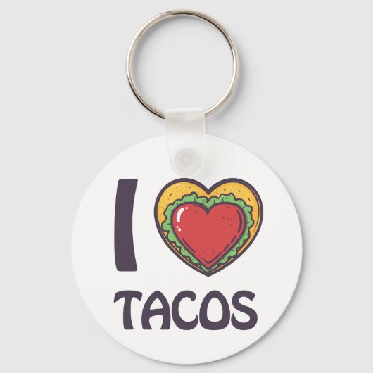 Ik hou van Tacos Sleutelhanger (Voorkant)