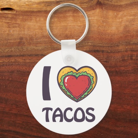 Ik hou van Tacos Sleutelhanger (Achterkant)
