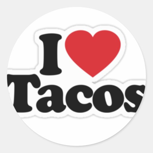 Ik hou van tacos Sticker (Voorkant)