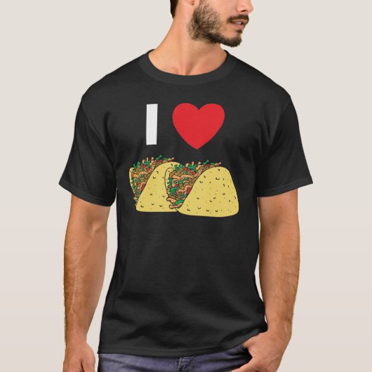 Ik hou van Tacos T-shirt (Voorkant)