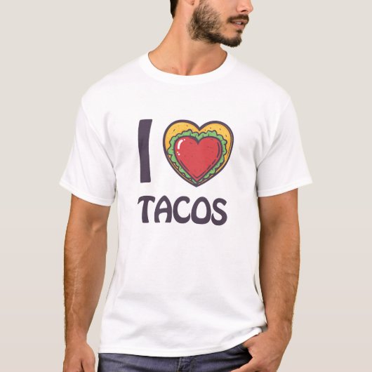 Ik hou van Tacos T-shirt (Voorkant)