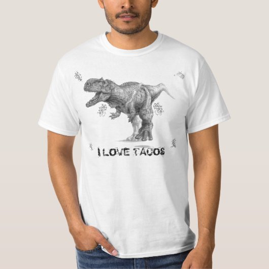 Ik hou van taco's. t-shirt (Voorkant)
