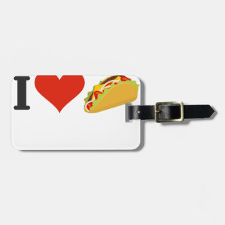 Ik hou van taco's voor taco's bagagelabel