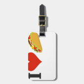 Ik hou van taco's voor taco's bagagelabel (Voorkant verticaal)