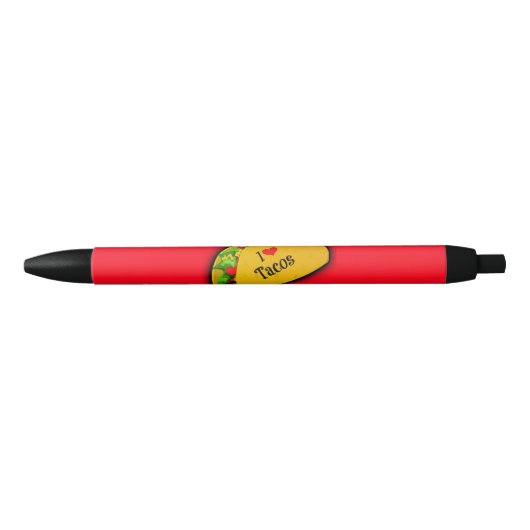 Ik hou van Tacos Zwarte Inkt Pen (Voorkant)