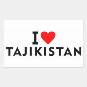 Ik hou van Tadzjikistan-landen zoals hartreizen Rechthoekige Sticker