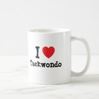 Ik hou van Taekwondo-hart op maat