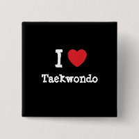 Ik hou van Taekwondo-hart op maat