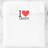 Ik hou van Tahiti Vierkante Sticker (Tas)