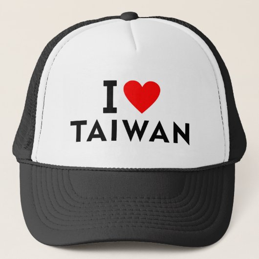 Ik hou van Taiwan als hartslagtoerisme Trucker Pet (Voorkant)