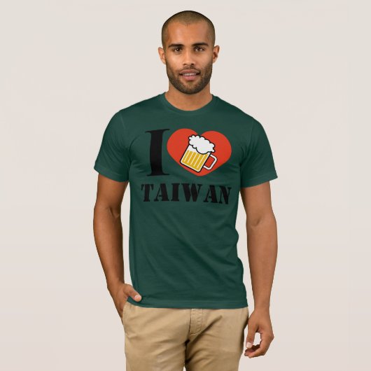 ik hou van taiwan bier t-shirt (Voorkant volledig)