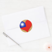 Ik hou van Taiwan Ronde Sticker (Envelop)