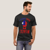 Ik hou van Taiwanese vlag ik sta bij tv T-shirt (Voorkant volledig)