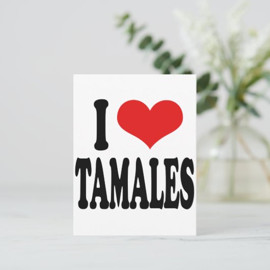 Ik hou van Tamales Briefkaart (Staand voorkant)