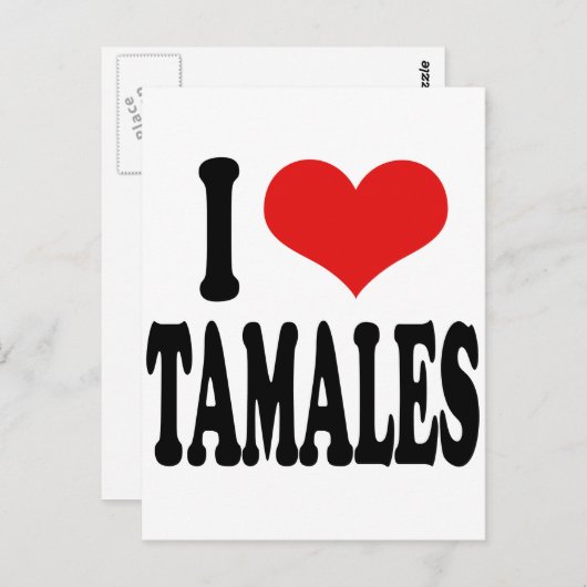 Ik hou van Tamales Briefkaart (Voorkant / Achterkant)
