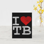 Ik hou van Tampa Bay I Heart Tb Florida Voetbal  Kaart (Gele Bloem)