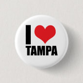 Ik hou van Tampa Ronde Button 3,2 Cm (Voorkant)