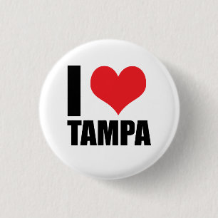 Ik hou van Tampa Ronde Button 3,2 Cm