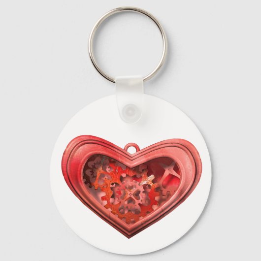 Ik hou van tandwielen sleutelhanger (Voorkant)