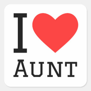 Ik hou van tante vierkante sticker
