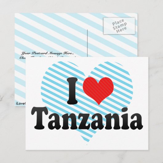 Ik hou van Tanzania Briefkaart (Voorkant / Achterkant)