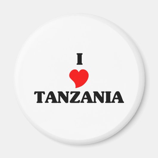 Ik hou van Tanzania Magneet (Voorkant)