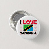 Ik hou van Tanzania Ronde Button 3,2 Cm (Voorkant /achterkant)