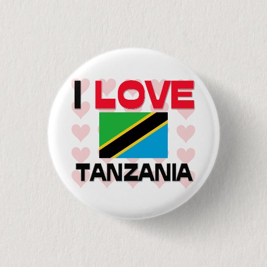 Ik hou van Tanzania Ronde Button 3,2 Cm (Voorkant)