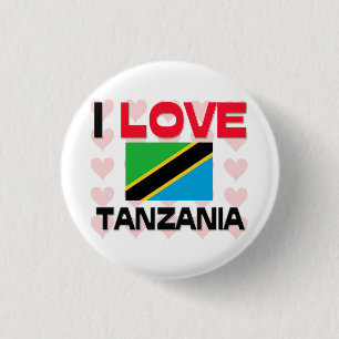 Ik hou van Tanzania Ronde Button 3,2 Cm