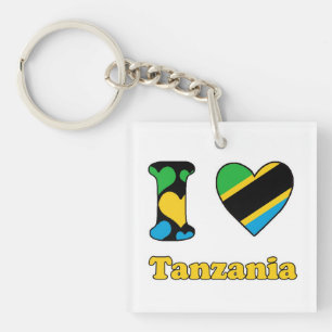 Ik hou van Tanzania Sleutelhanger