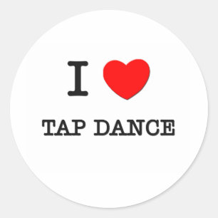 Ik hou van tapdans ronde sticker