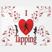 Ik hou van tapdansen fleece deken (Voorkant (Horizontaal))