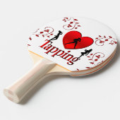 Ik hou van tapdansen tafeltennisbatje (Voorkant Gekanteld)