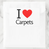Ik hou van tapijten rechthoekige sticker (Tas)