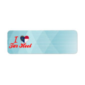 Ik hou van Tar Heel, North Carolina Etiket (Voorkant)
