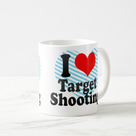 Ik hou van Target Shooting Koffiemok (Voorkant rechts)