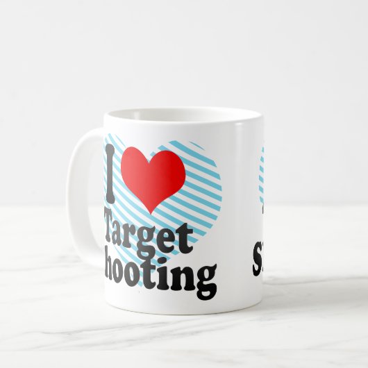 Ik hou van Target Shooting Koffiemok (Voorkant links)