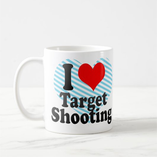Ik hou van Target Shooting Koffiemok (Links)