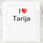 Ik hou van Tarija Rechthoekige Sticker (Tas)