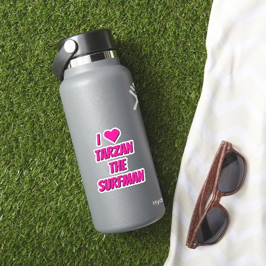 Ik hou van Tarzan The SurfMan Fan Stickers (HydroFlask Insitu)