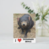 Ik hou van Tasmaanse duivels Briefkaart (Staand voorkant)