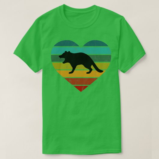 Ik hou van Tasmaanse Duivels Retro Heart T-shirt (Design voorkant)