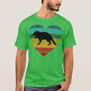 Ik hou van Tasmaanse Duivels Retro Heart T-shirt