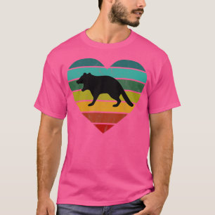 Ik hou van Tasmaanse Duivels Retro Heart T-shirt