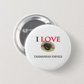 Ik hou van Tasmaanse duivels Ronde Button 5,7 Cm (Voorkant /achterkant)