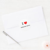 IK HOU VAN TASMAANSE DUIVELS RONDE STICKER (Envelop)