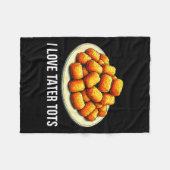 Ik hou van Tater Tots -  Fleece Deken (Voorkant (Horizontaal))